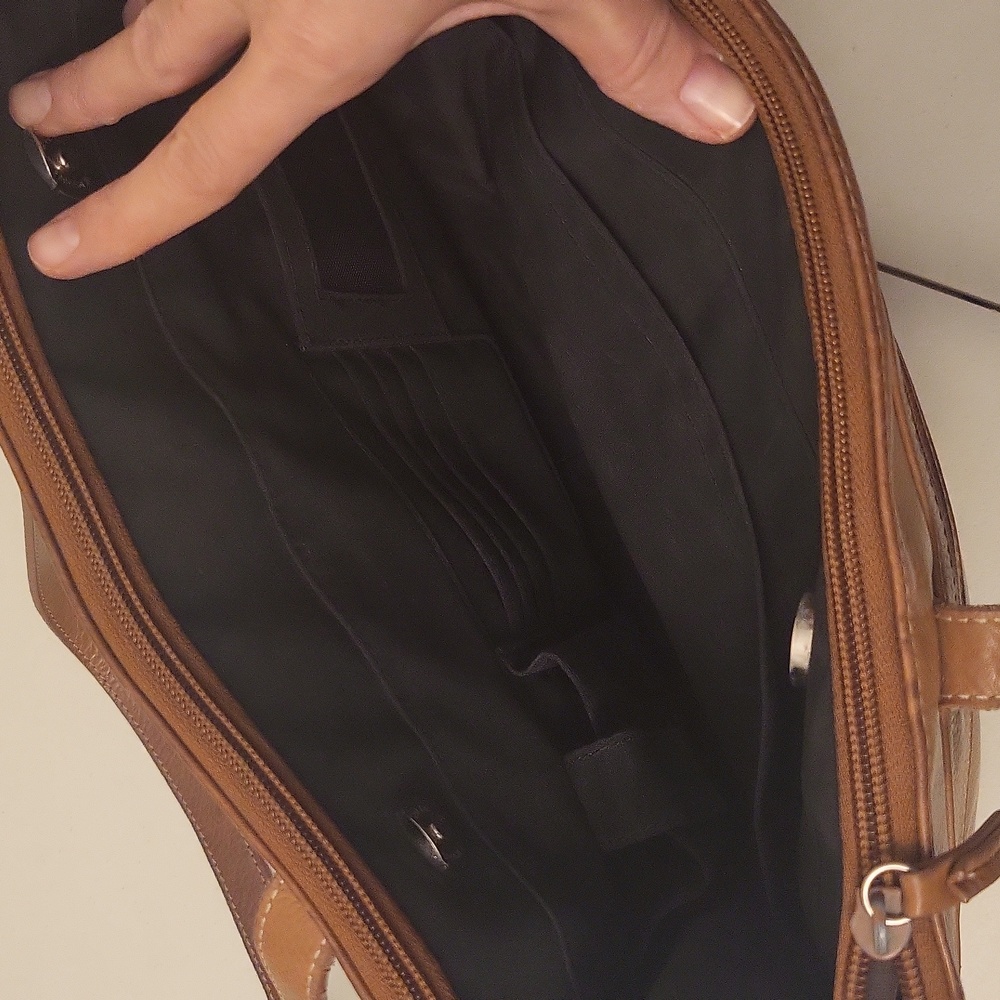 Tignanello Brown / Tan Shoulder Purse - Picture 5 of 10